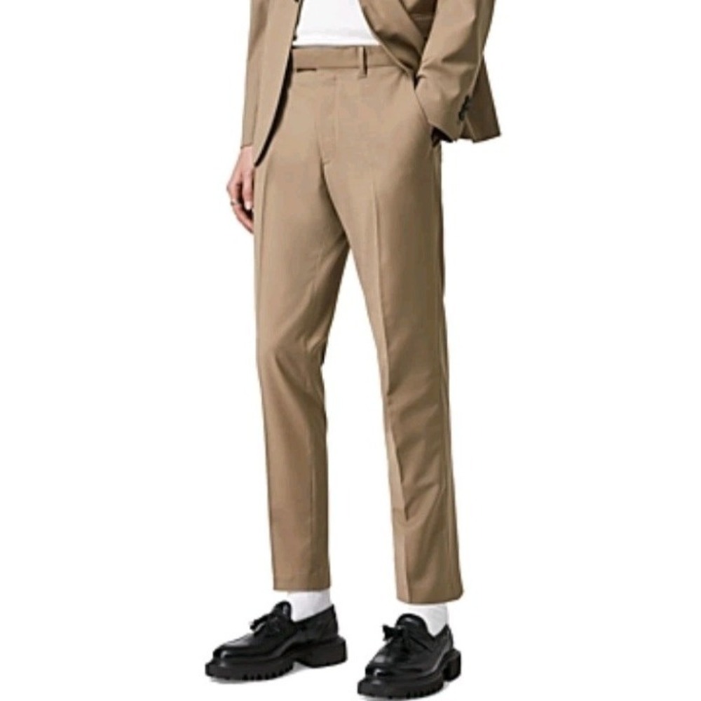AllSaints Slim Fit Dress Pants Cleaver Trousers Mens 30 (32x30) Taupe Brown